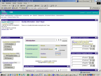 QM Portal unter Anwendung der Microsoft SPS Technologie